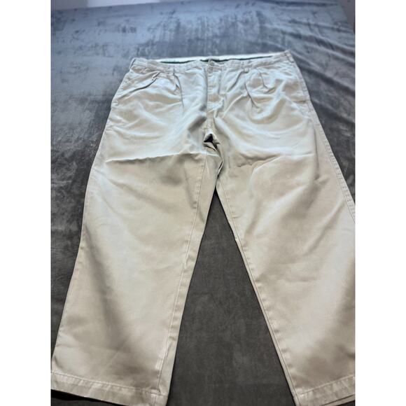 Orvis Ultimate‎ Khaki Flat Front Pants Men's Size 46X28” Business Casual - Picture 1 of 6